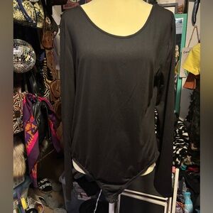 Say What? Black Long Sleeve Bodysuit